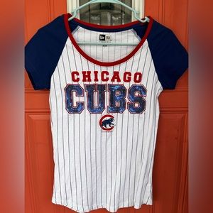 Chicago Cubs Womens Tee - Sequined, SizeS